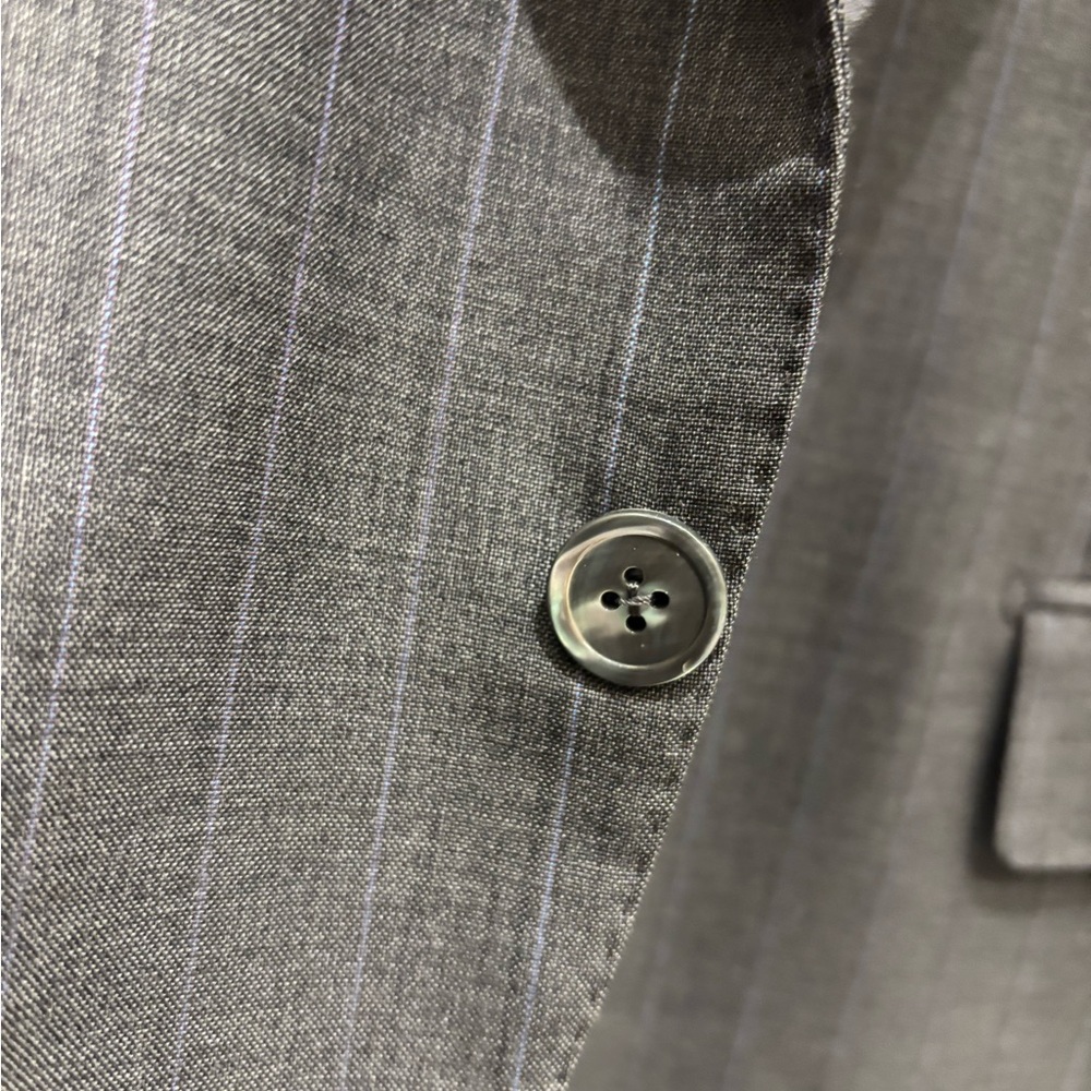 Isaia Charcoal Pinstripe Blazer - IT 50R - Picture 7 of 16